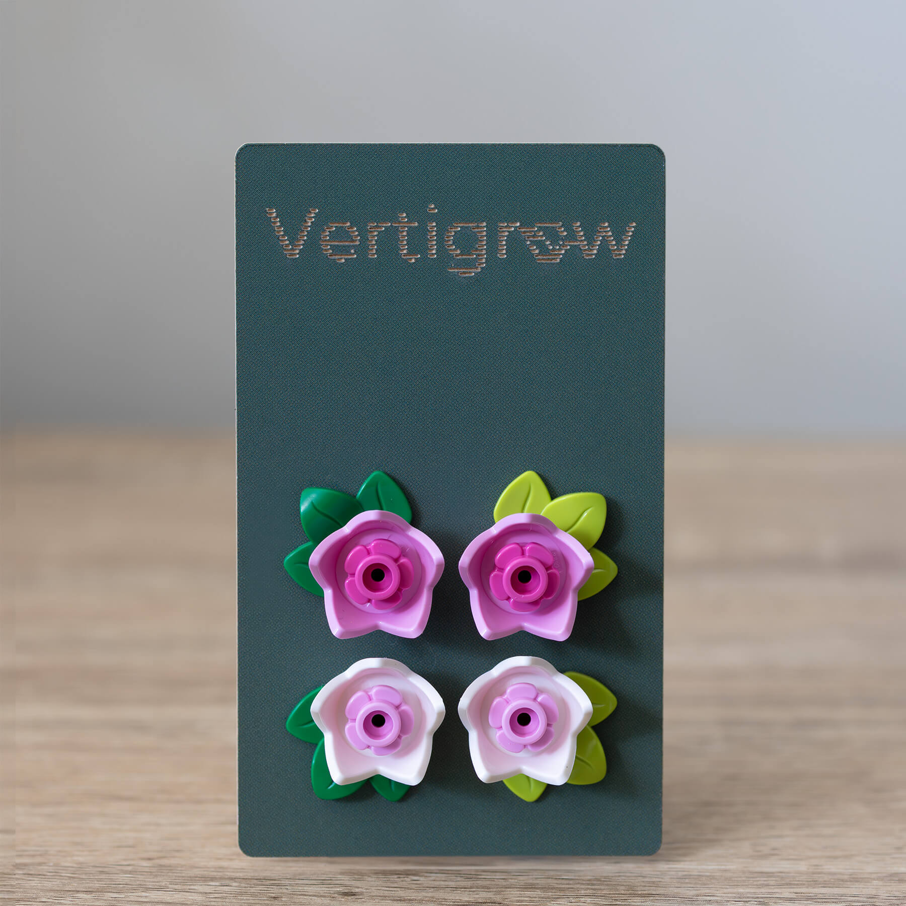 Small clip-on flowers for decorating Vertigrow plant supports