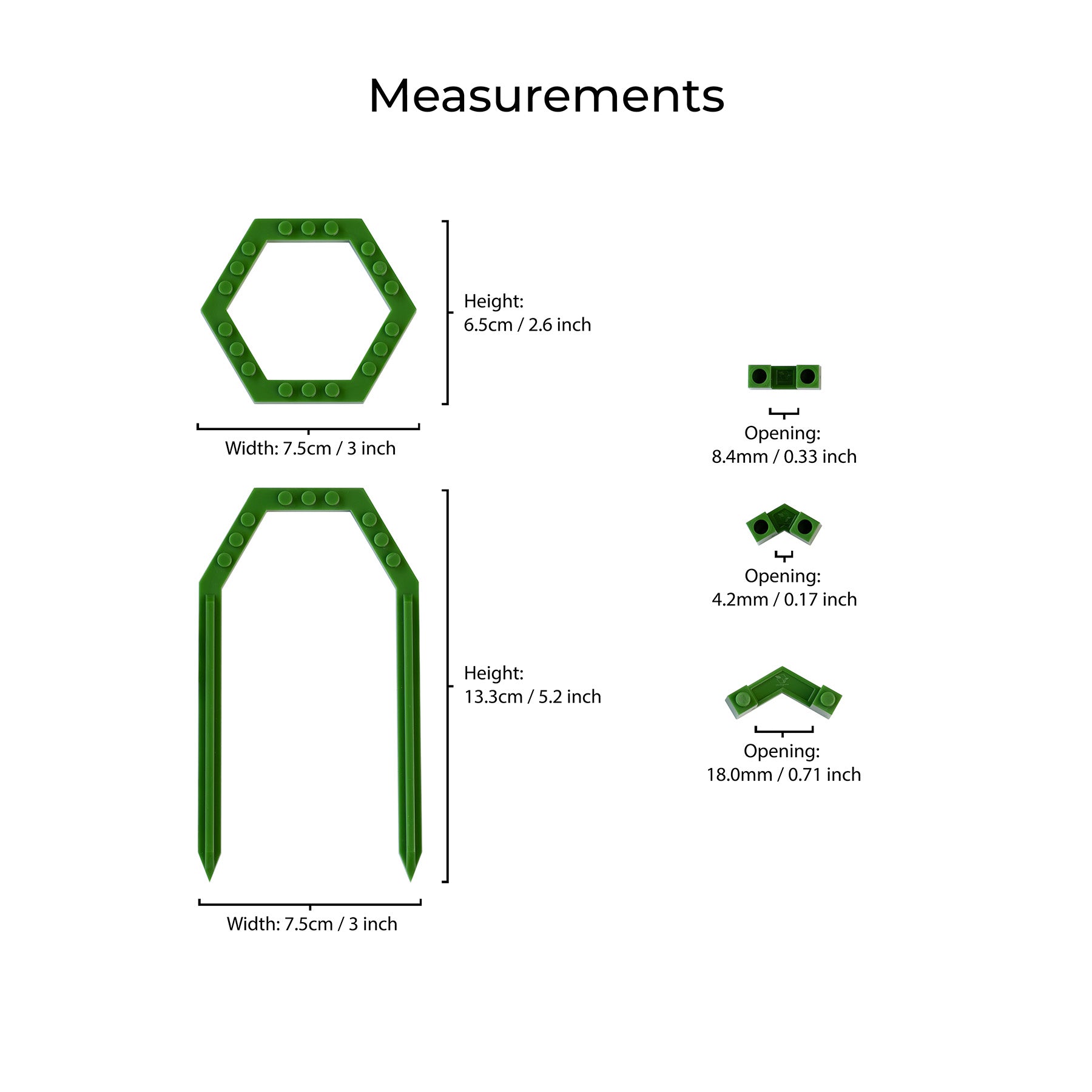Vertigrow Starter Kit in Green UV-stabilised Polycarbonate measurements flat lay
