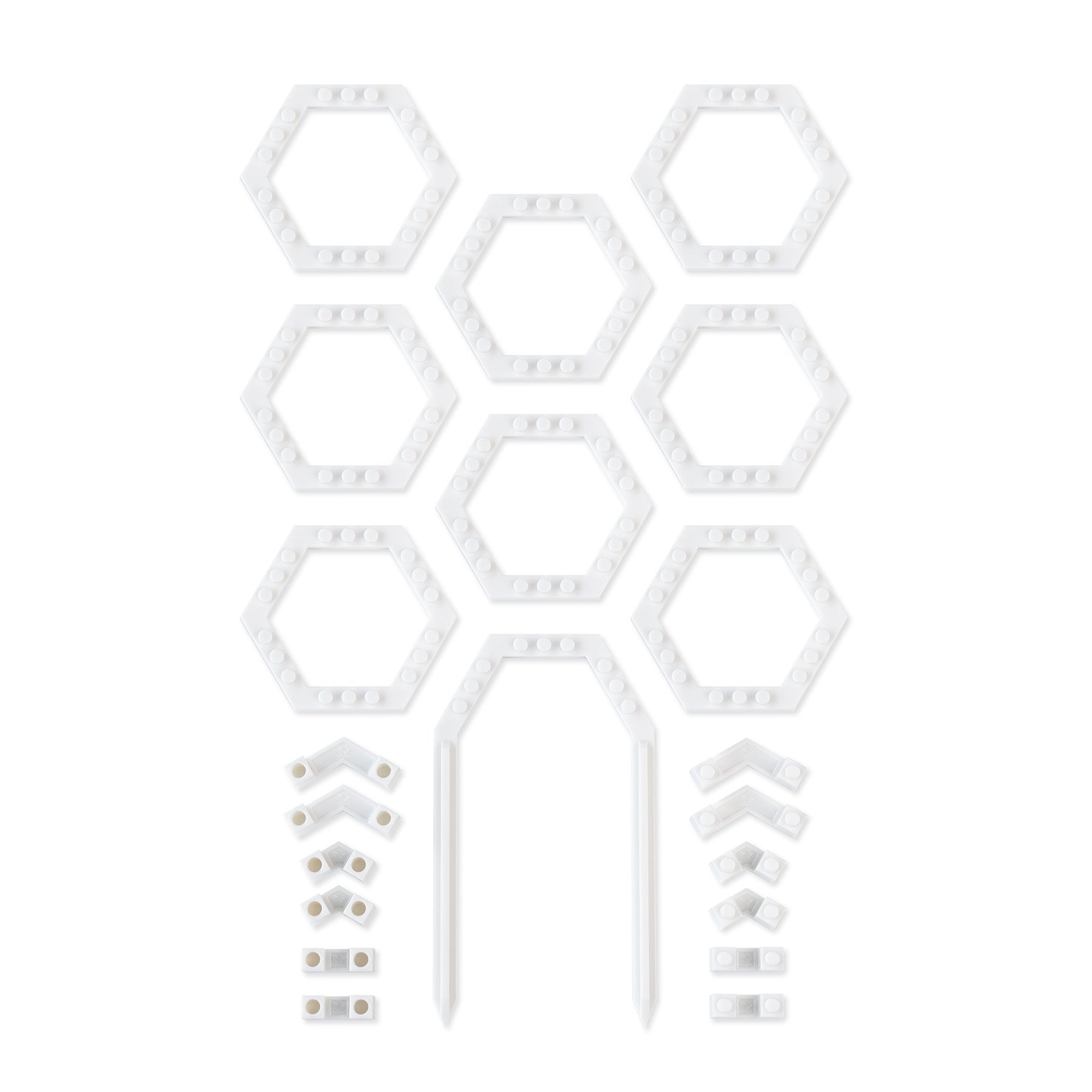 Vertigrow Starter Kit in White UV-stabilised Polycarbonate flat lay