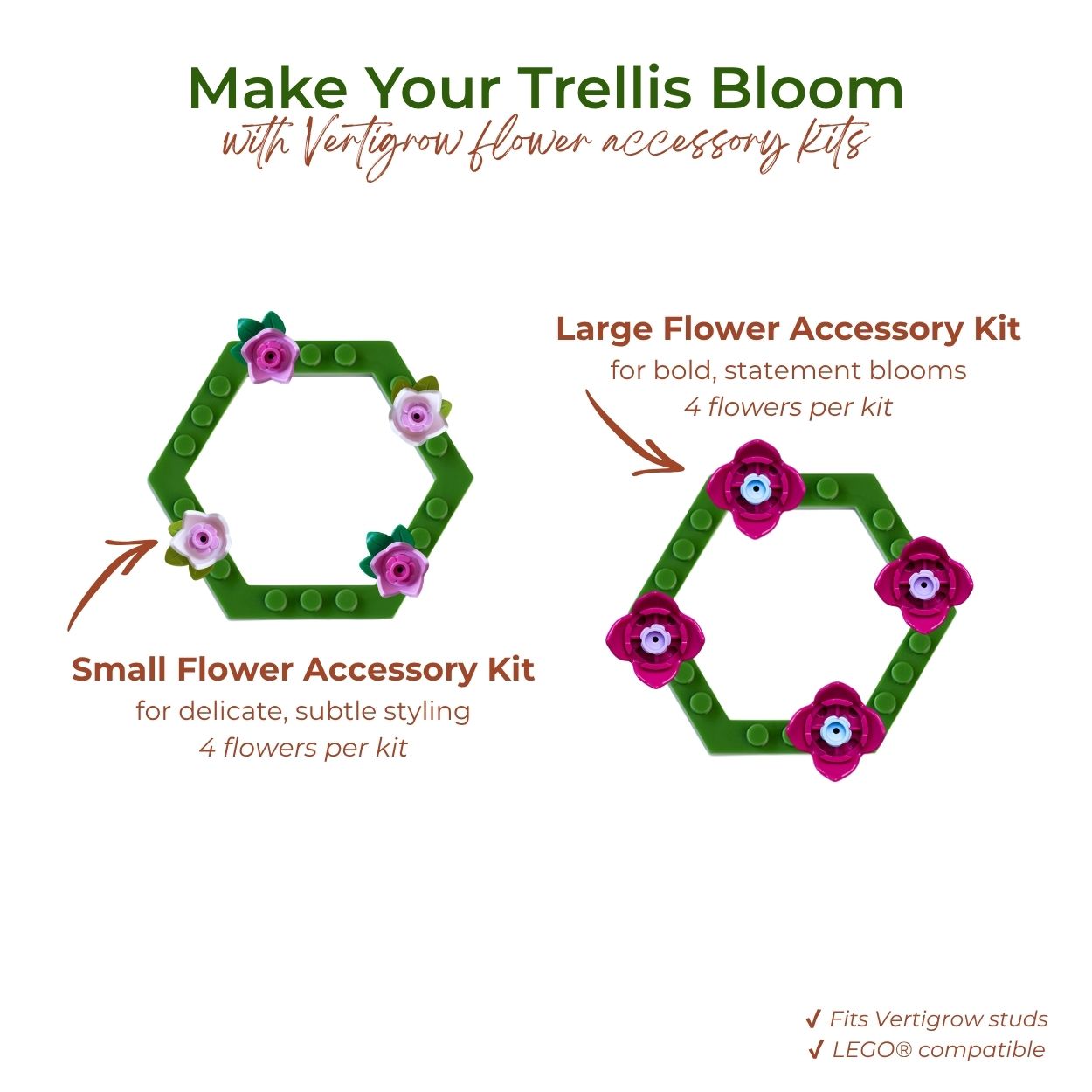 Flower Accessories – Decorative flowers for Vertigrow Plant Trellises