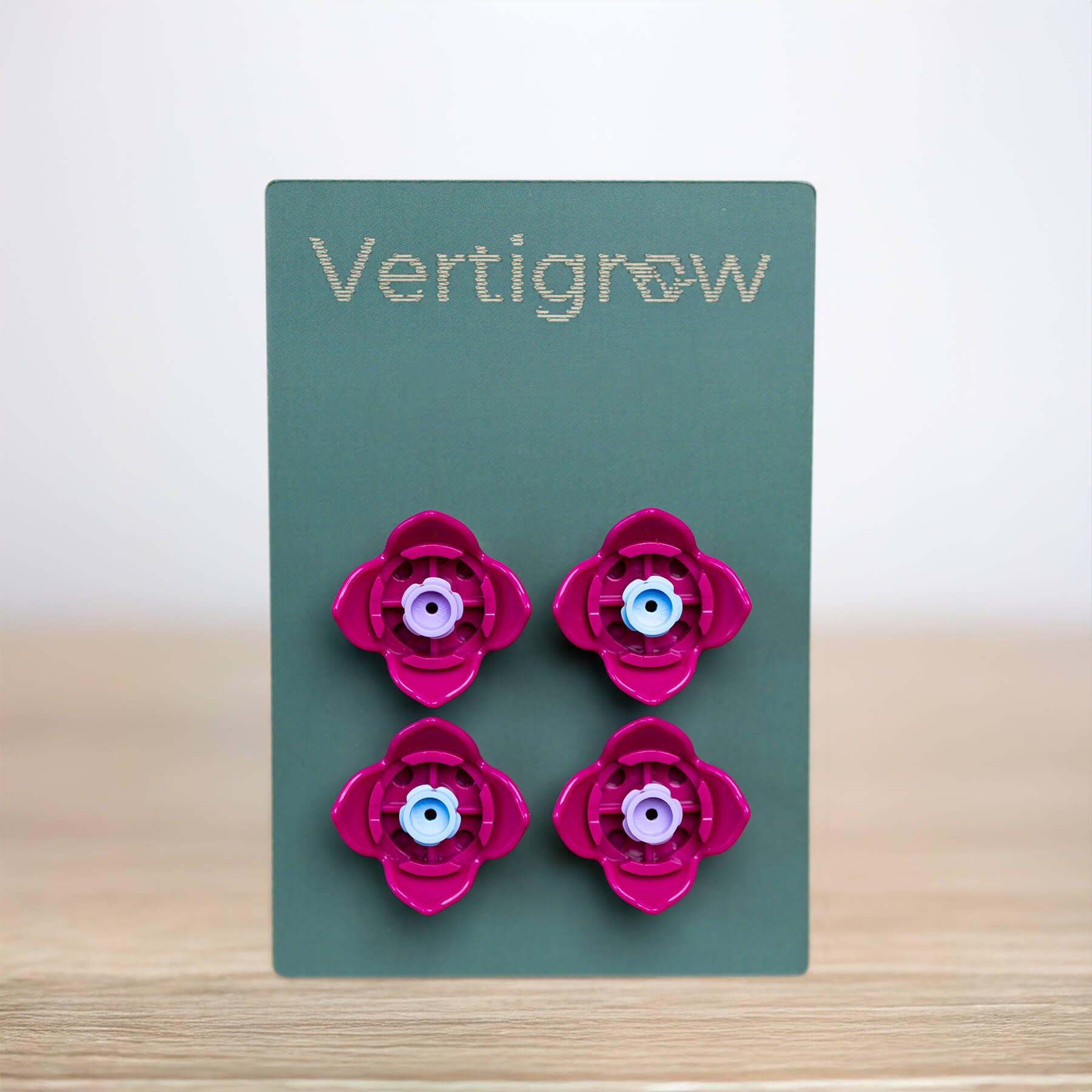 Large clip-on flowers for decorating Vertigrow plant supports