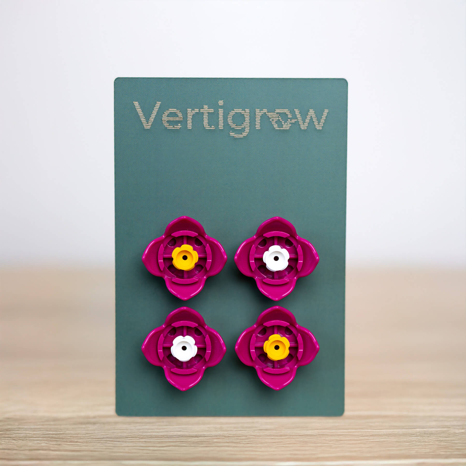 Large clip-on flowers for decorating Vertigrow plant supports