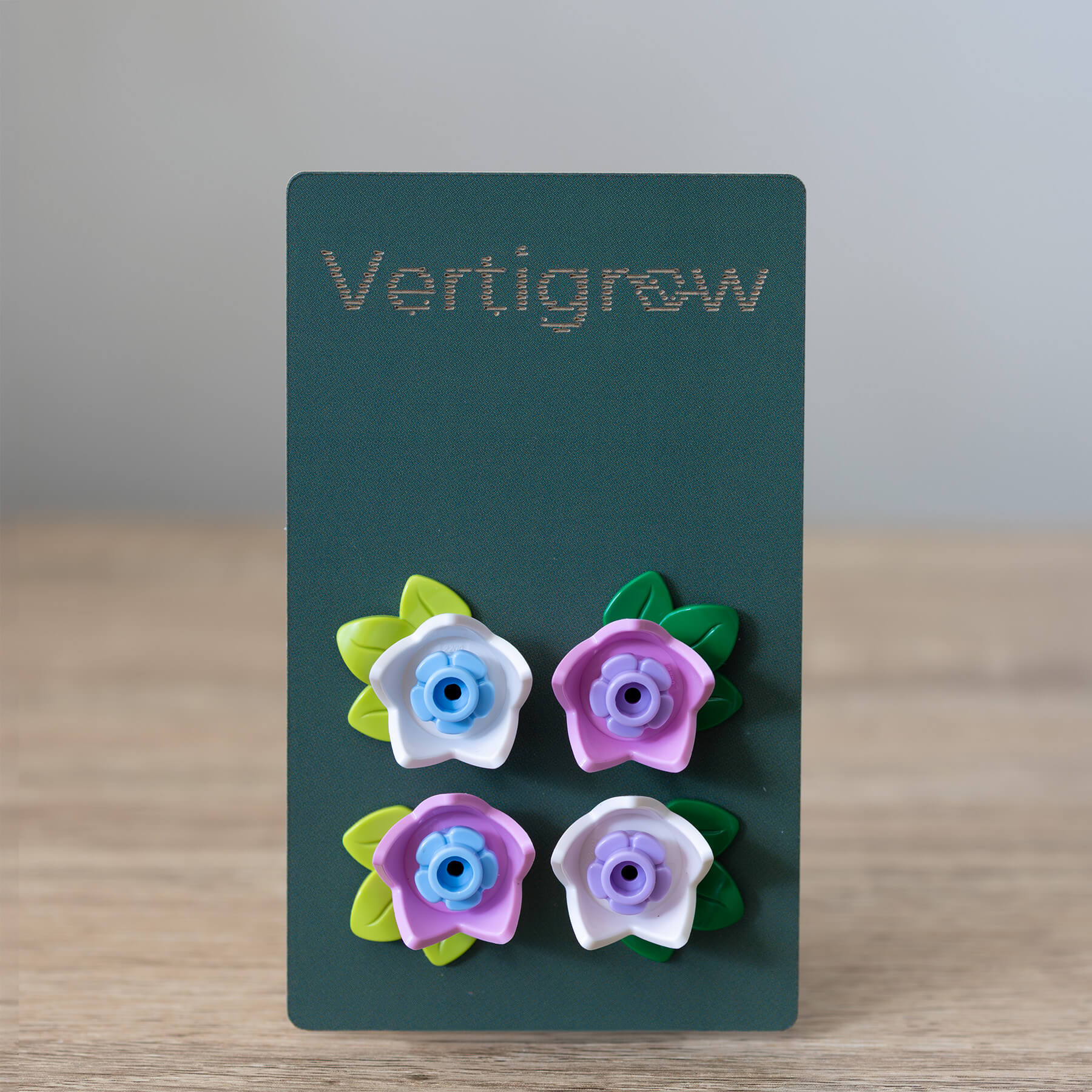 Small clip-on flowers for decorating Vertigrow plant supports